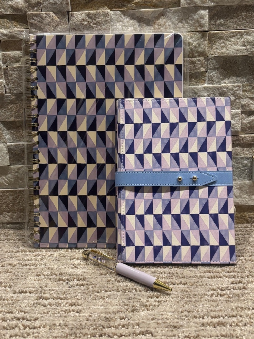 nota Purple Check Pattern Matching Notebooks & Pen Set - Picture 12 of 12